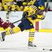 Michigan freshman right wingman Andrew Copp shoots in the third period on Saturday. Daniel Brenner I AnnArbor.com